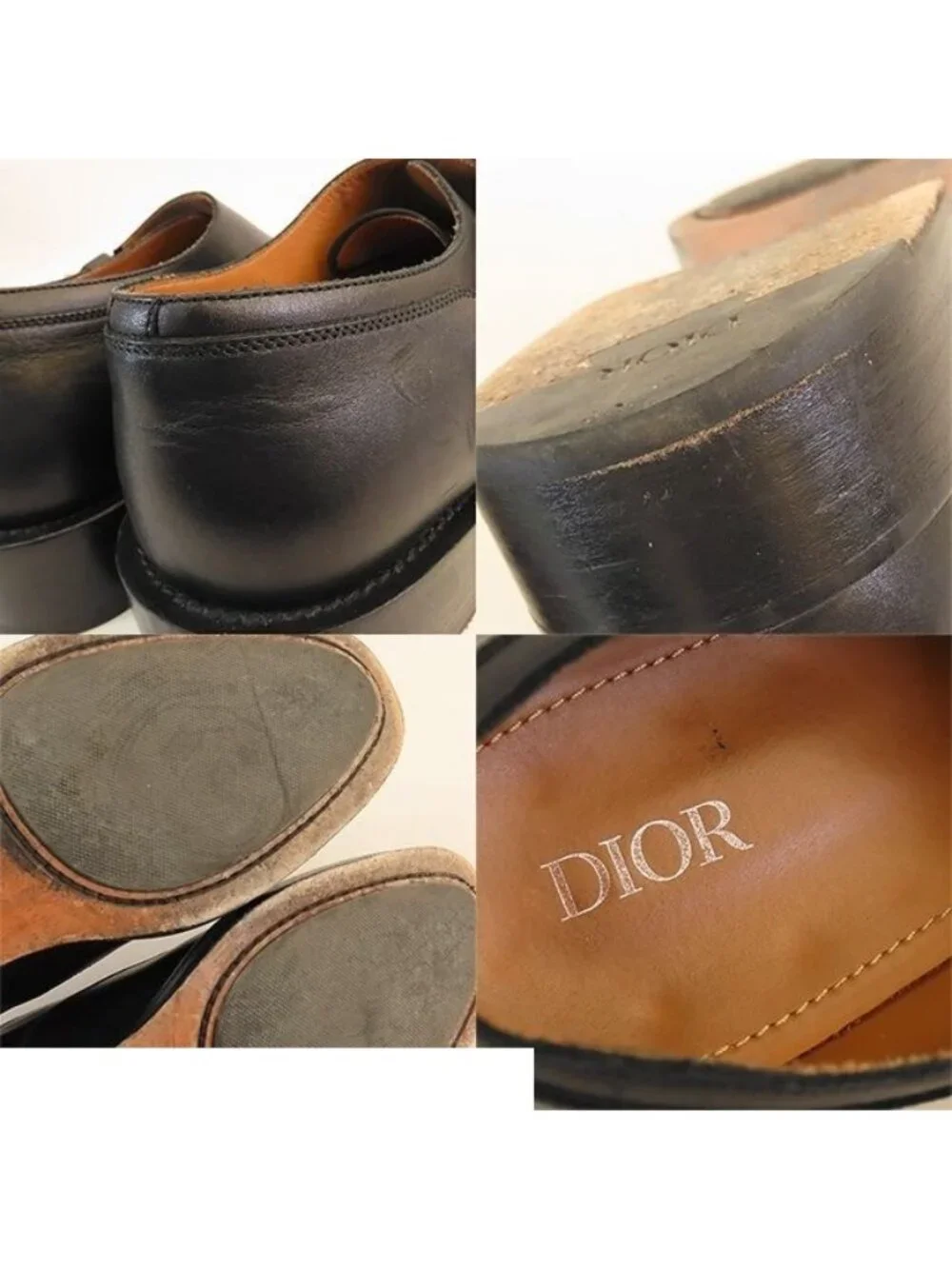 Dior Combat Monk Dress Shoes Black Leather Single Business
